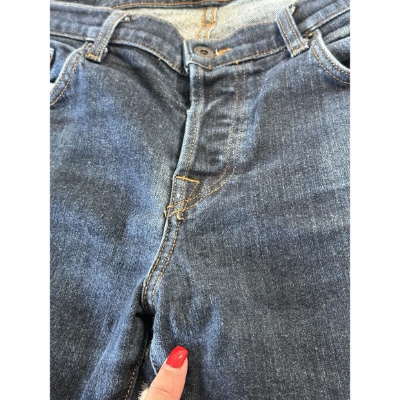 Baldwin Jeans Henley Slim Straight Denim Button Fly Blue Indigo Selvedge 34x32 - Picture 8 of 11